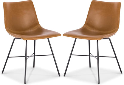 Counter Stool 24 Inches - Counter Height Bar Stools Set of 2 - Sturdy Kitchen Stools with Backs - Comfortable Bar Chair - Modern Countertop-High Chairs, Kitchen Island Barstools – Brown